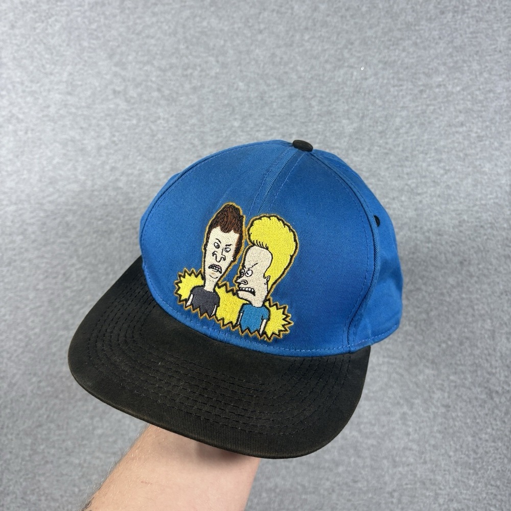 2012 Beavis and Butt-Head Snapback Hat MTV Viacom Blue Black Uh Hey Baby Cap